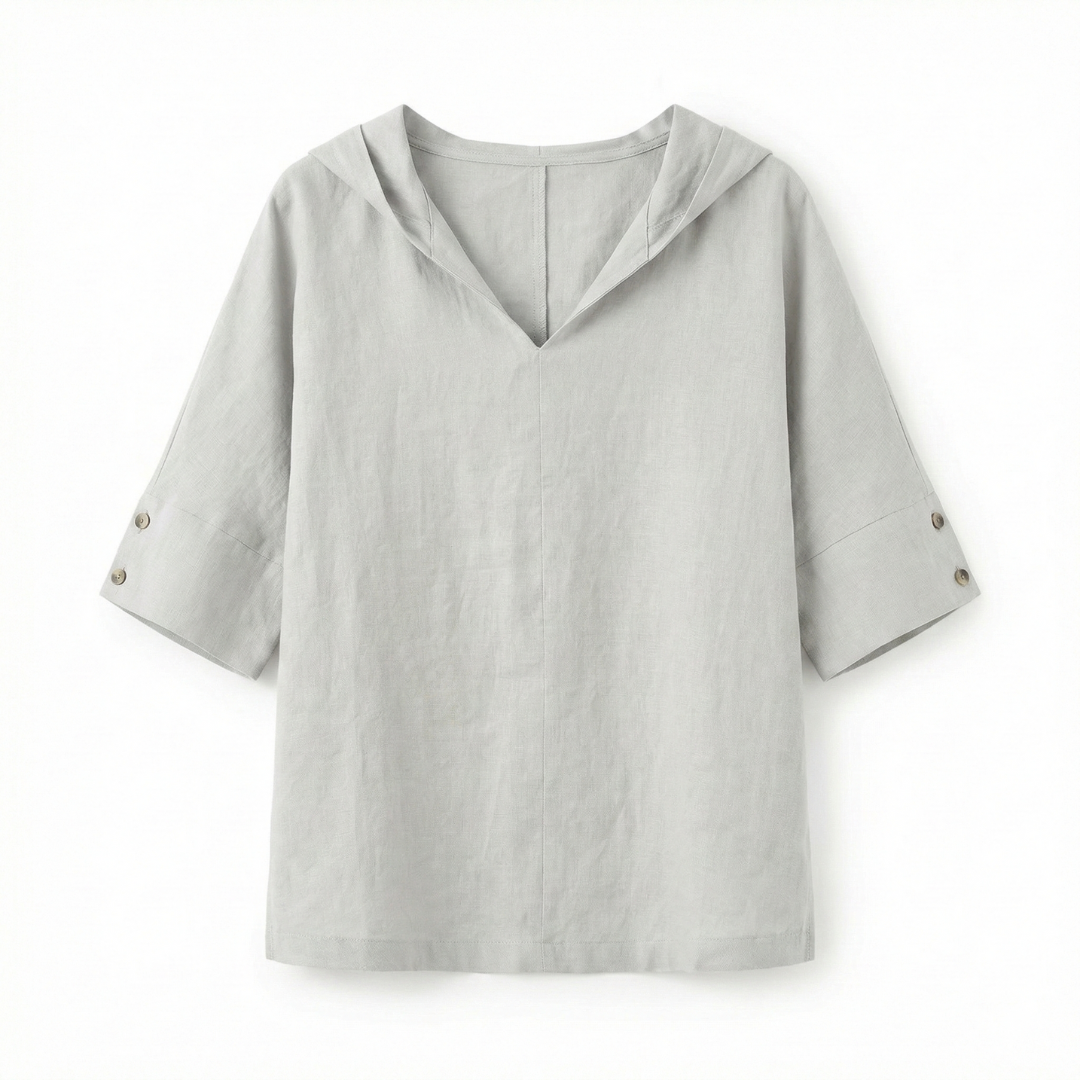 Valerie™  Women's V-Neck Casual Linen Shirt