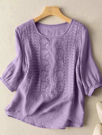 Violet™ Embroidered Boho Blouse