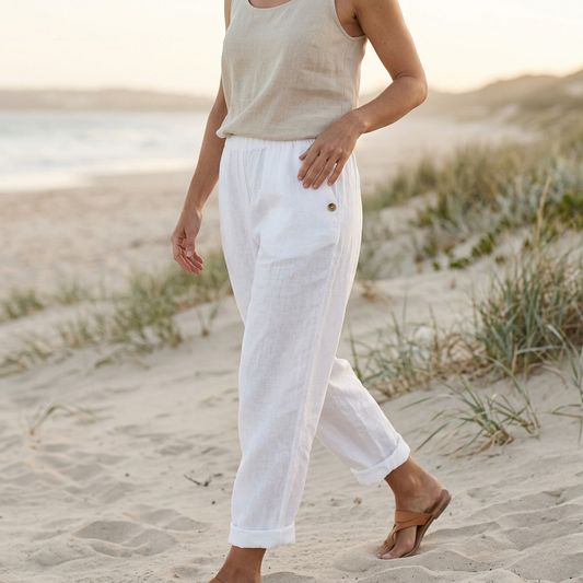 Romina™ Timeless Linen-Cotton Trousers
