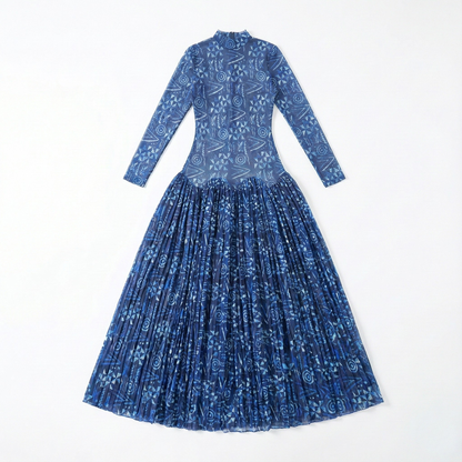 The Azure Wave Maxi Dress