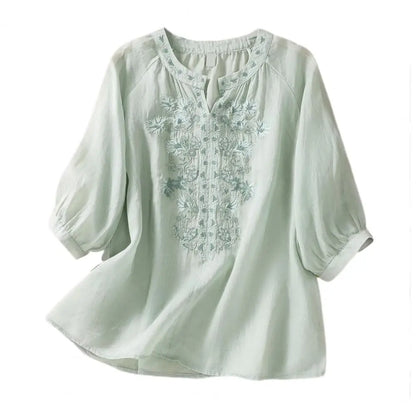 Sophie™ Embroidered Cotton Floral Blouse