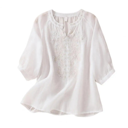 Sophie™ Embroidered Cotton Floral Blouse