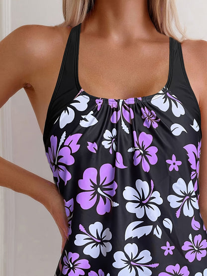 The Coastal Blossom Tankini Set