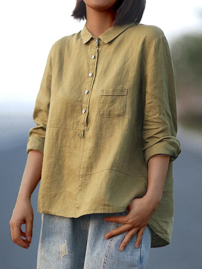 Stella™ Women's Linen Long Sleeve Shirt