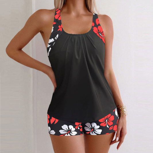 The Coral Blossom Tankini Set